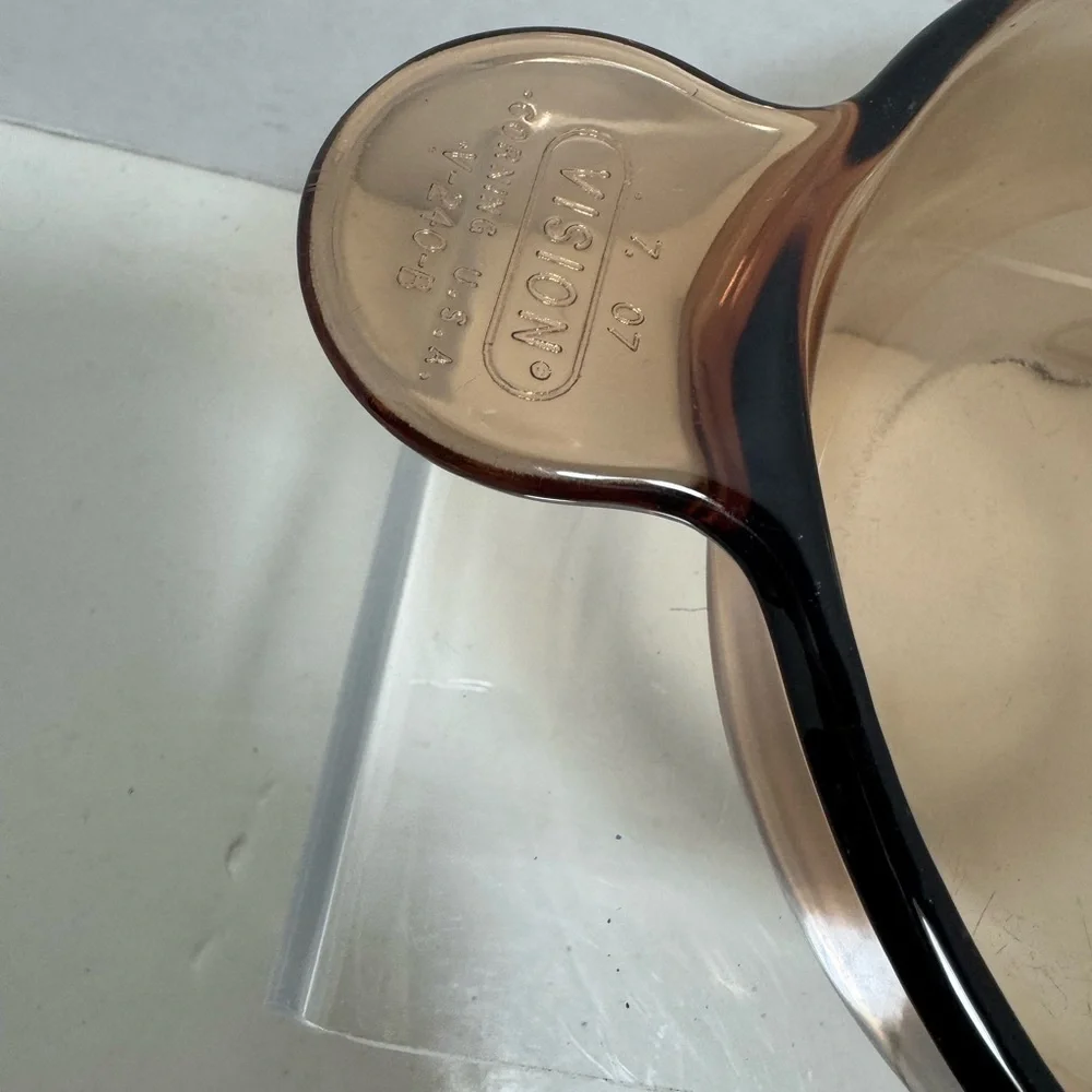 Corning war 720 vision Amber glass grab bowl V – 240 B with Pyrex 240 C lid